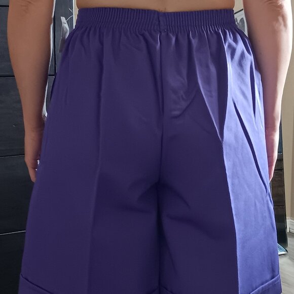 Vintage 70s Purple Culottes Deadstock NOS Shorts Made in Canada - Picture 2 of 4
